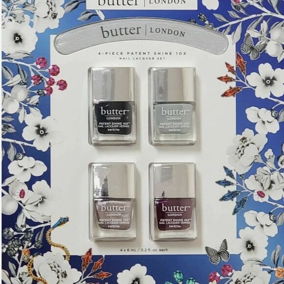 🌸 Butter London 4-Pc. Nail Polish Patent Shine Kit w/ Nail File NIB NWT - Picture 2 of 12